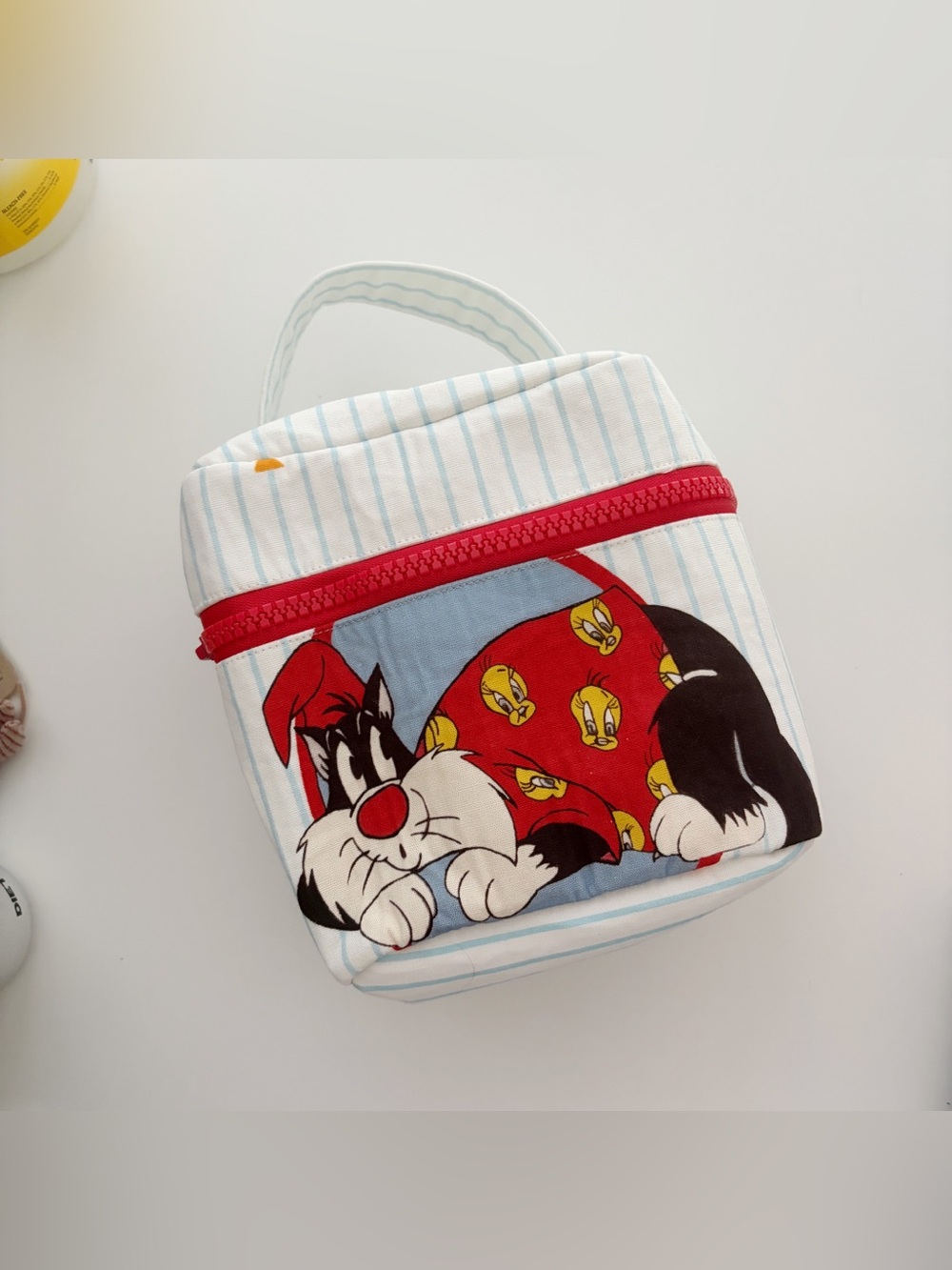 Handmade Vintage Tweety & Sylvester Fabric Bag